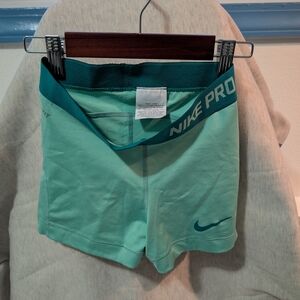 Nike Pro Mint Green Shorts